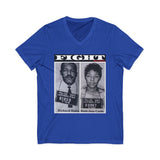 FIGHT - WHITE UNISEX V-NECK T-SHIRT