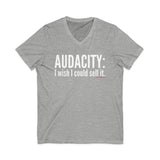 Audacity_white UNISEX V-NECK T-SHIRT