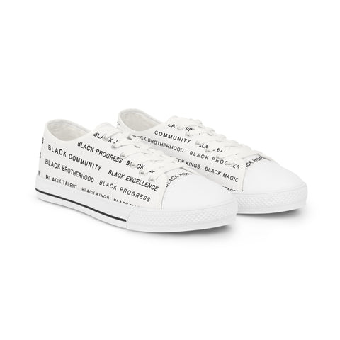 BLACK MAGIC - BLACK LETTERS KOW-TOP SNEAKERS WHITE SOLE