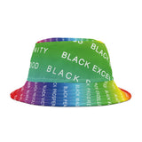 BLACK MAGIC RAINBOW WHITE AOP BUCKET HAT