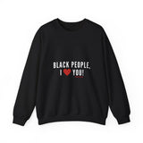 BLACKITY BLACK - WHITE UNISEX SWEAT SHIRT