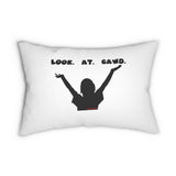 LOOK AT GAWD WHITE LUMBAR PILLOW