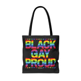 BLACK GAY PROUD TOTE BAG