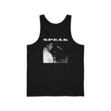 SPEAK - WHITE UNISEX TANK TOP