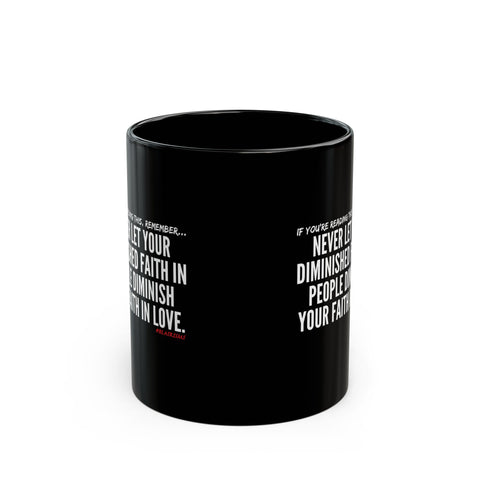 DIMINISHED FAITH CERAMIC MUG BLACK 110Z -150Z