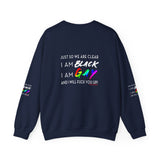BLACK GAY FUP WHITE UNISEX SWEATSHIRTS