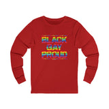 BLACK GAY PROUD UNISEX LONGSLEEVE T-SHIRTS