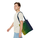 EAUX - BLACK ON MARDI GRAS TOTE BAG