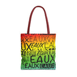 EAUX - BLACK ON RAINBOW TOTE BAG