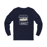 REACH FOR SOMETHING WHITE GOLD UNISEX LONG SLEEVE T-SHIRTS