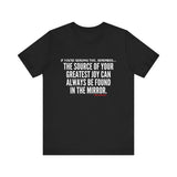 JOY IN THE MIRROR UNISEX SHORT SLEEVE T-SHIRT
