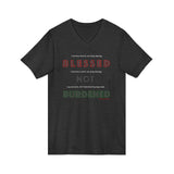 BLACK MAN RBG UNISEX V-NECK T-SHIRTS