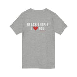 BLACKITY BLACK - WHITE UNISEX V-NECK T-SHIRT