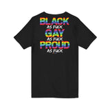 BLACK GAY PROUD AF V-NECK T-SHIRTS