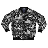 EAUX WHITE AOP MEN'S BOMBER JACKET