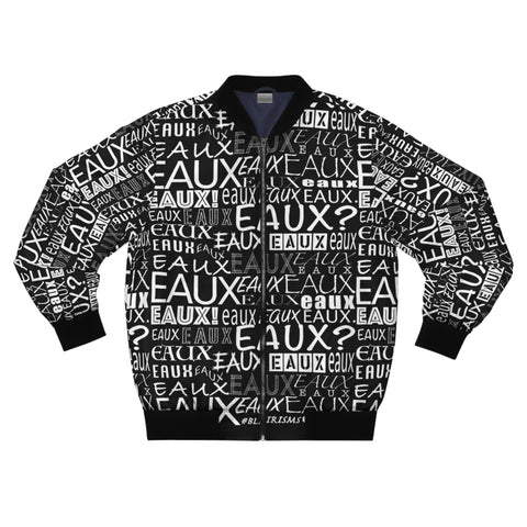 EAUX WHITE AOP MEN'S BOMBER JACKET