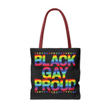 BLACK GAY PROUD TOTE BAG