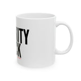BLACKITY BLACK - BLACK CERAMIC MUG WHITE 11OZ