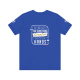 REACH FOR SOMETHING WHITE GOLD UNISEX SHORT SLEEVE T-SHIRTS