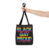 BLACK GAY PROUD TOTE BAG