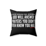 GOD WILL ANSWER THROW PILLOW
