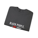 BLACKITY BLACK - WHITE UNISEX SWEAT SHIRT