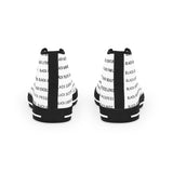 BLACK MAGIC - BLACK LETTERS HI-TOP WHITE SNEAKERS SOLE