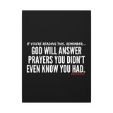 GOD WILL ANSWER CANVAS ART