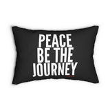 PEACE BE THE JOURNEY WHITE LUMBAR PILLOW