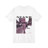 STAND - BLACK UNISEX V-NECK T-SHIRT