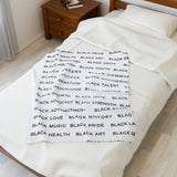 BLACK MAGIC - BLACK LETTERS PLUSH BLANKET
