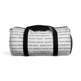 BLACK MAGIC - BLACK LETTERS DUFFEL  BAG