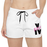 V EAUX IV - BLACK W/ PINK EAUX WOMEN'S CASUAL SHORT