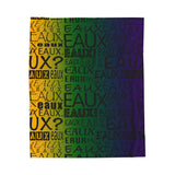 EAUX - BLACK ON MARDI GRAS  PLUSH BLANKET