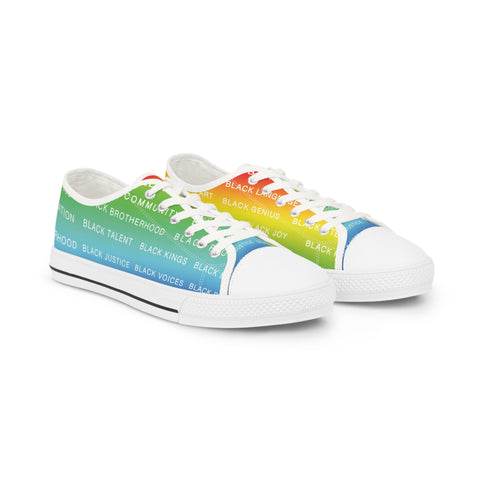 BLACK MAGIC RAINBOW WHITE LOW TOP SNEAKER WHITE SOLE