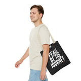 PEACE BE THE JOURNEY WHITE TOTE BAG