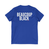 BEAUCOUP BLACK - WHITE UNISEX V-NECK T-SHIRT