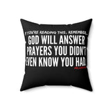 GOD WILL ANSWER THROW PILLOW