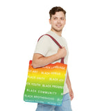 BLACK MAGIC RAINBOW WHITE  TOTE BAG