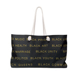 BLACK MAGIC - BLACK GOLD WEEKENDER BAG
