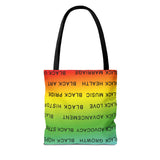 BLACK MAGIC RAINBOW BLACK  TOTE BAG