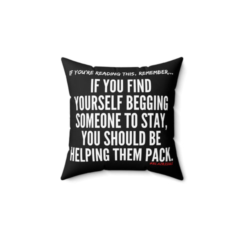 HELP THEM PACK THROW PILLOW