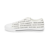BLACK MAGIC - BLACK LETTERS KOW-TOP SNEAKERS WHITE SOLE