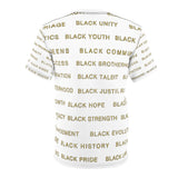 BLACK MAGIC - GOLD LETTERS AOP UNISEX T-SHIRT