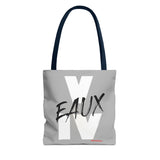 V EAUX IV - WHITE W/ BLACK EAUX TOTE BAG
