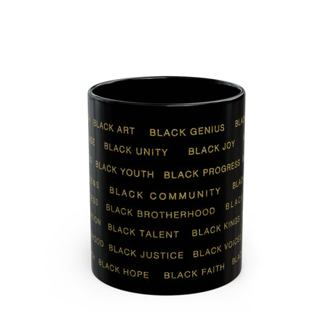 BLACK MAGIC - BLACK GOLD CERAMIC MUG-BLACK 11OZ, 15OZ