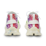 EAUX WHITE ON RAINBOW MESH SNEAKERS