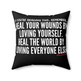 HEAL YOUR WOUNDS THROW PILLOW