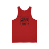 REACH FOR SOMETHING - BLACK RED UNISEX TANK TOP