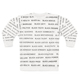 BLACK MAGIC - BLACK LETTERS AOP UNISEX SWEATSHIRT